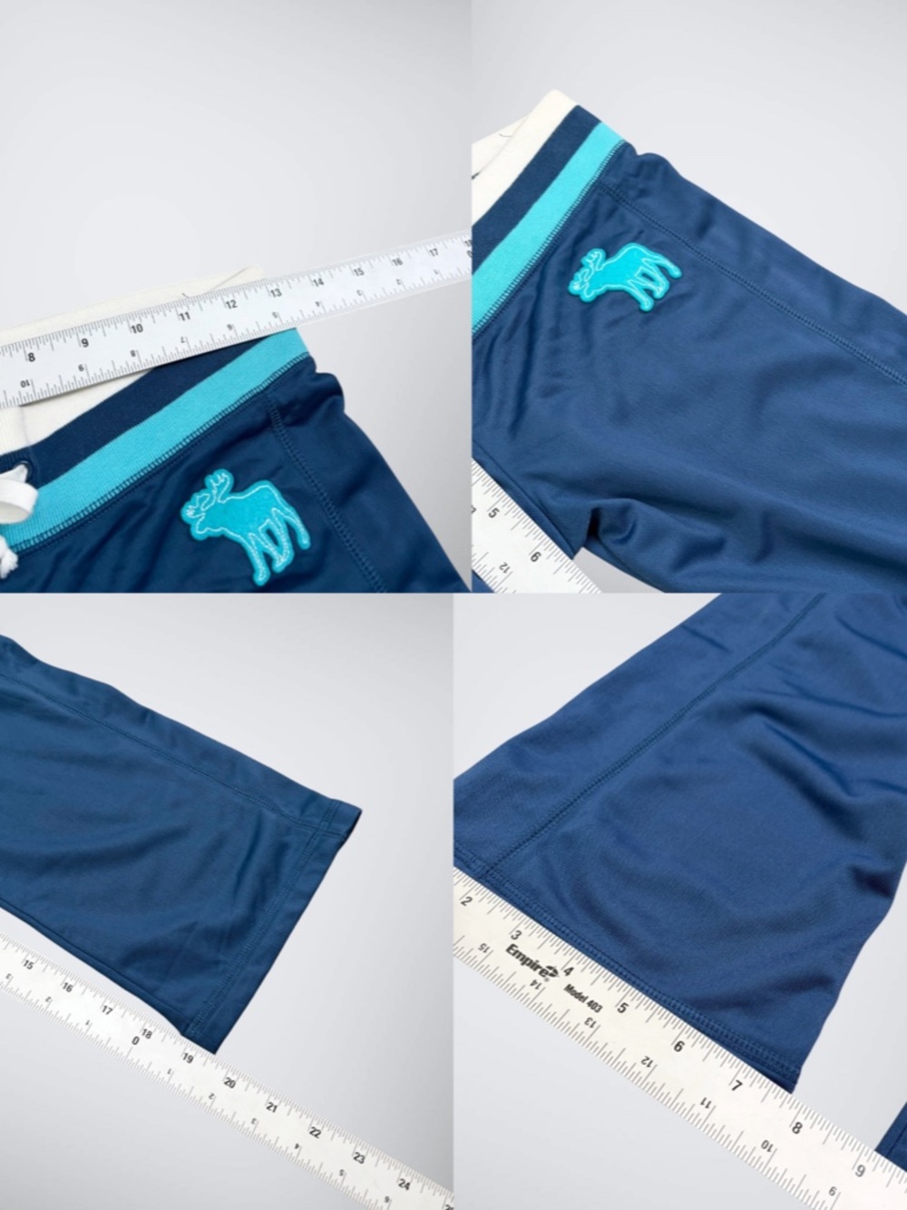 VTG Y2K Abercrombie & Fitch Blue Ultra Low Rise Capris Pants - Picture 4 of 4